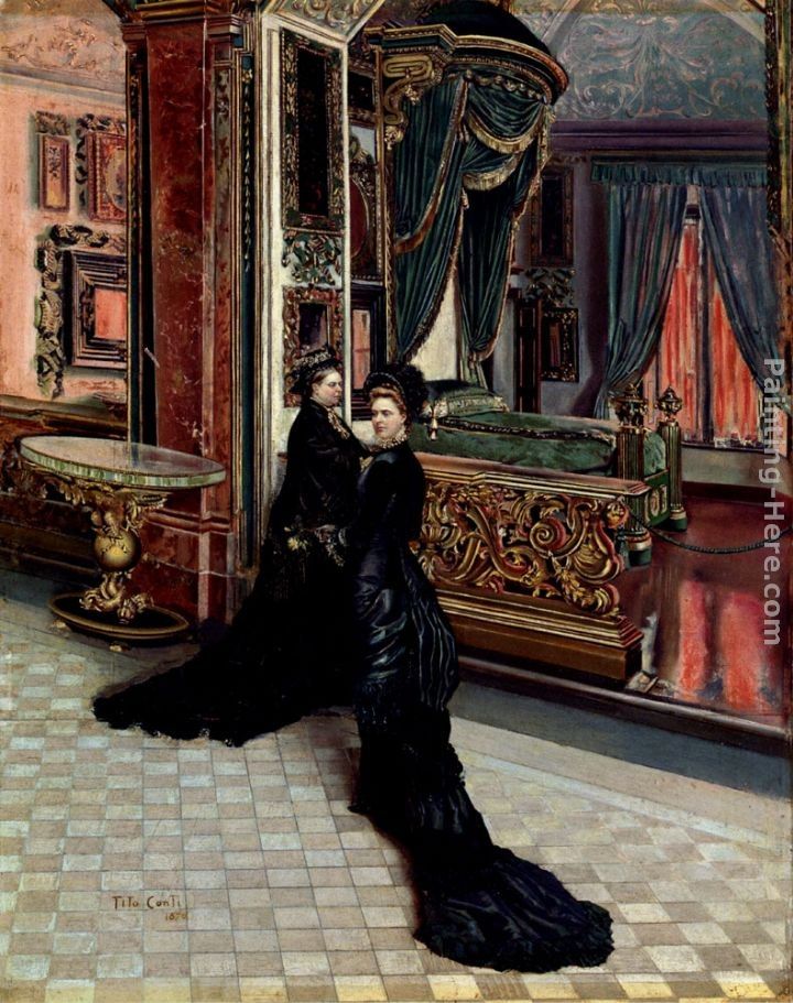 Ettore Tito Queen Victoria And Princess Royal Visit Napolean's Boudoir